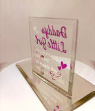 Daddy’s Little Girl Bear Glass Figurine | Handcrafted Gift for Daughter