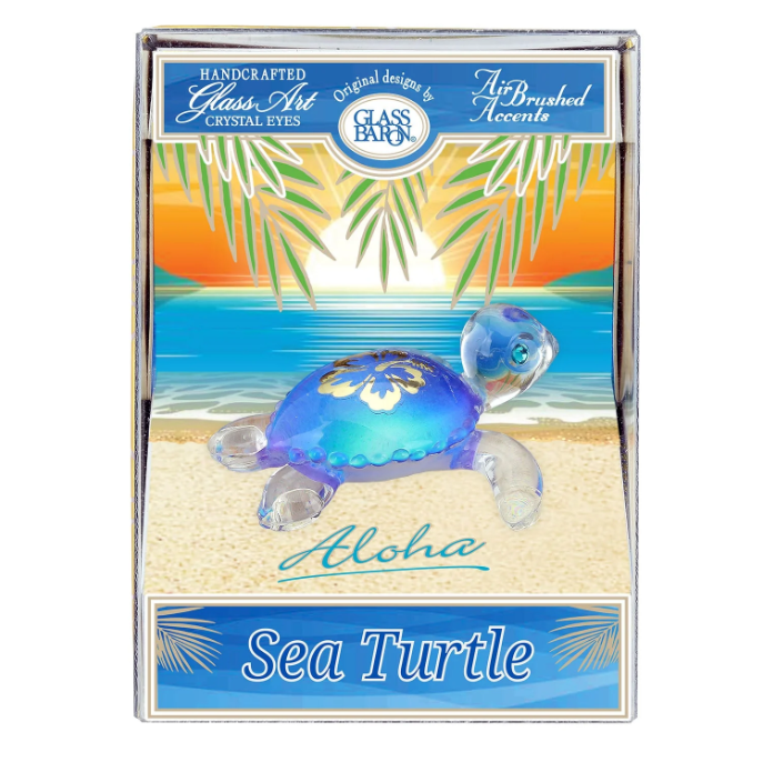 Sea Turtle Aloha Keepsake Box Collectible Handcrafted Figurine