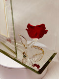 Love is Beautiful Picture Frame | Handcrafted Glass Frame with Rose Design