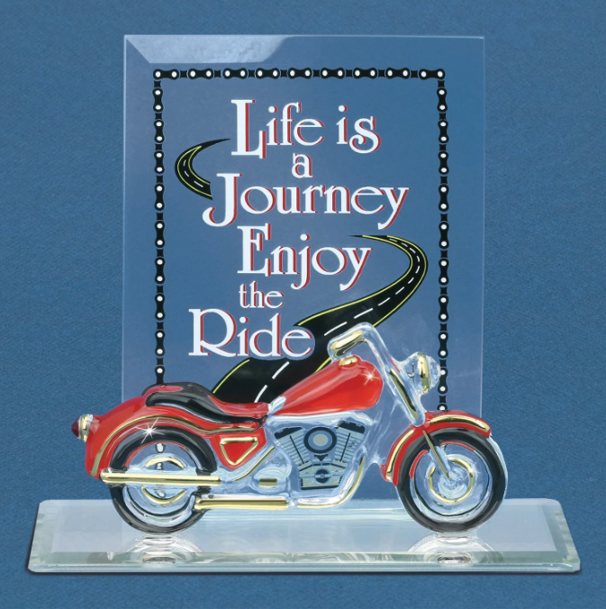 Motorcycle Figurine, Glass Motorcycle Figurine, Handmade Motorbike Lovers Gift, Father's Day, Christmas Gift