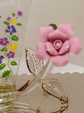 Mother’s Love Glass Rose Figurine | Handcrafted Gift with 22Kt Gold
