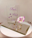 Mom You Are the Heart of Our Family Figurine, Handcrafted Glass Rose Gift for Mom