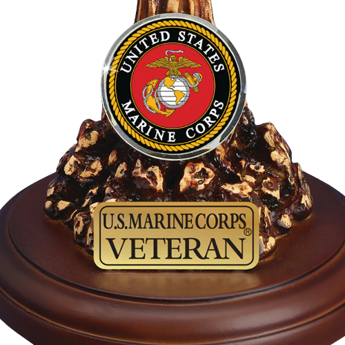 US Marine Corps Eagle Globe Anchor Glass Handcrafted Collectible Figurine