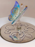 Blue Breeze Butterfly Figurine | Handcrafted Glass Butterfly Decor