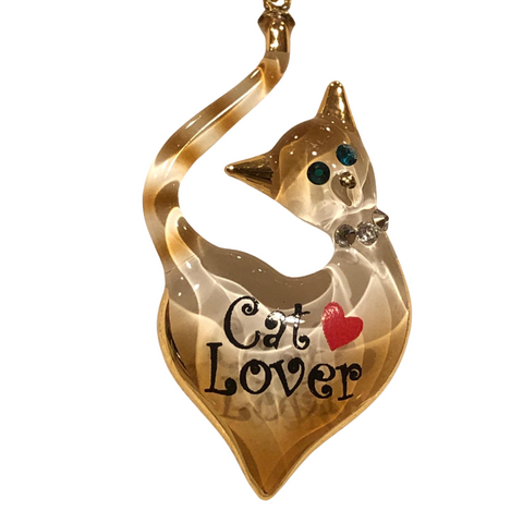 Cat Lover Necklace, Handcrafted Cat Jewelry Gift, Cat Kitten Necklace, Holiday Gift