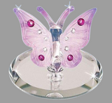 Violet Butterfly Glass Figurine, Handmade Butterfly, Mother’s Day, Holiday Gift Home Décor Gifts