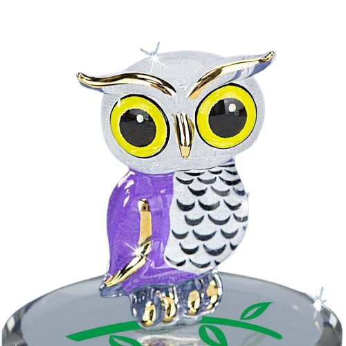 Glass Owl Figurine, Handcrafted Owl Décor, Gift for Owl Lover, Animal Lover Gift, Owl Décor