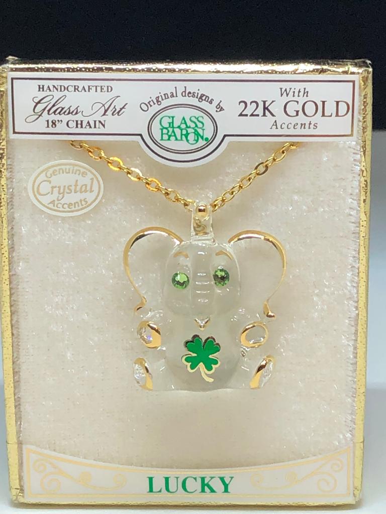 Glass Baron ~ Lucky Elephant Necklace