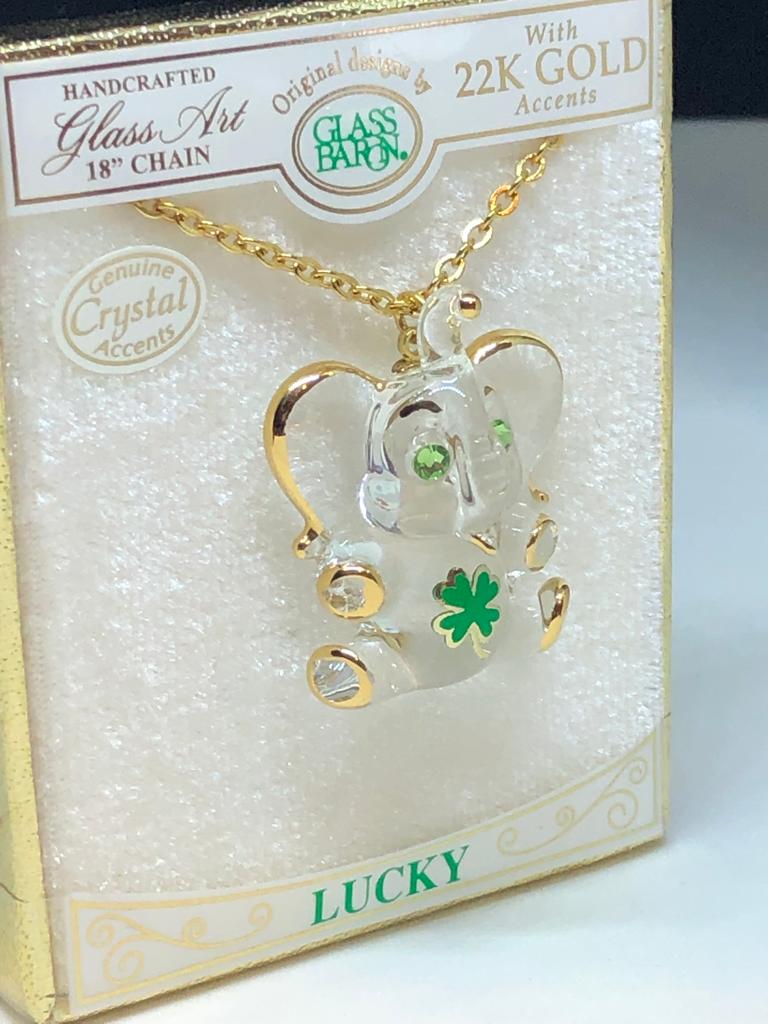 Glass Baron ~ Lucky Elephant Necklace