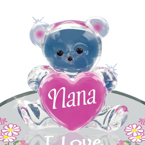 Glass Baron Bear Collectible Figurine Love You Nana