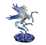 Celestial Pegasus Glass Figurine Handcrafted Fantasy Decor Gift