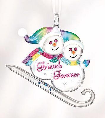 Glass Baron Snowman Ornament "Friends Forever"