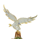 Large U.S. Army Eagle Figurine – Patriotic Gift with Crystals & 22kt Gold
