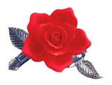 Red Rose Figurine Handmade Glass Flower Gift Holiday Anniversary Christmas Gift Home Decor