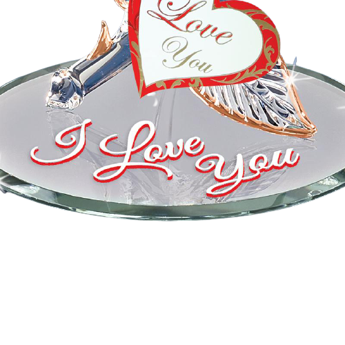 Glass Baron Red Rose with Hummingbird Handcrafted Collectible Figurine