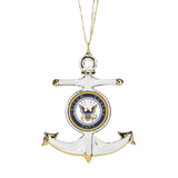 U.S. Navy Anchor Ornament Handcrafted Military Holiday Decoration