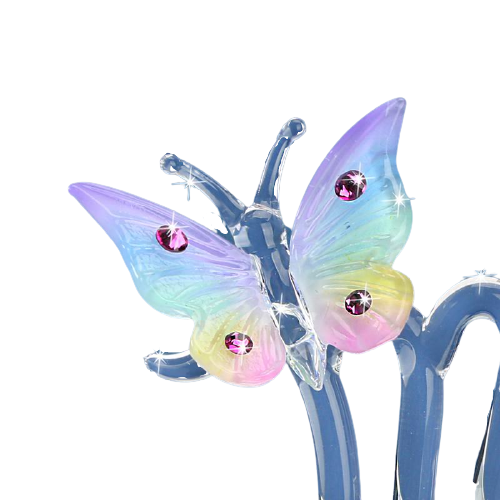 Glass Baron Butterfly Figurine I Love You, Mom