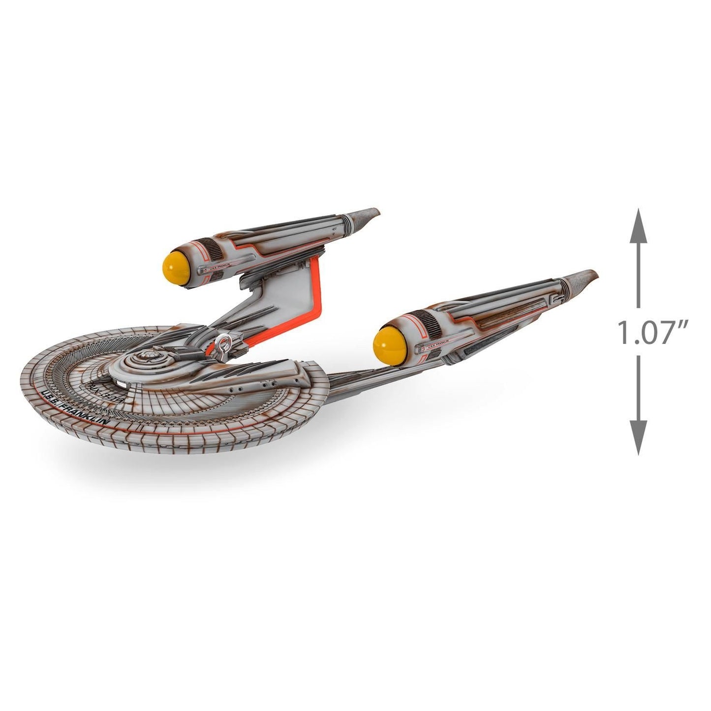 Hallmark Keepsake 2017 STAR TREK BEYOND U.S.S. Franklin Christmas Ornament With Light