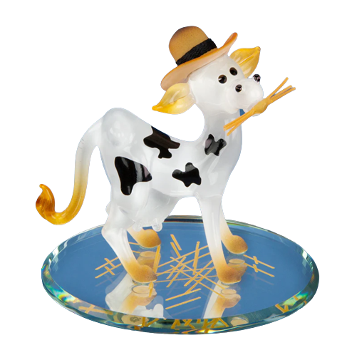 Glass Baron Handcrafted 'Lola' Cow Figurine