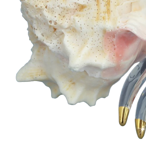 Glass Baron Hermit Crab Handcrafted Figurine with 22kt Gold Accents