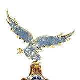 U.S. Air Force Eagle Figurine – Military Gift with Crystals & Gold Trim