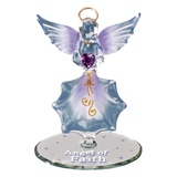 Angel of Faith Figurine Handcrafted Angel Decor Glass Figurine Holiday Gift
