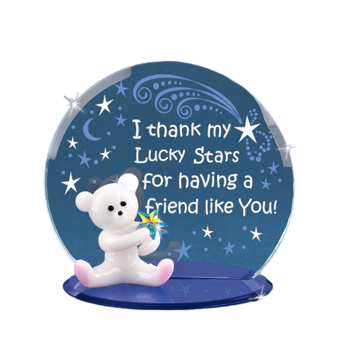 Handcrafted Bear Friends Glass Figurine, Keepsake Gift, Home Décor