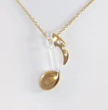 Music Note Necklace, Gold Treble Clef Necklace, Music Lover Gift, Musician Gift, Musician Necklace
