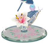 Handcrafted Glass Hummingbird with Lily Sweet Bird Gift