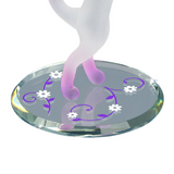 Princess Cat Figurine with Butterfly Cute Crystal Glass Cat Gift