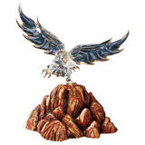 Soaring Eagle Handcrafted Glass Bird Figurine Decor