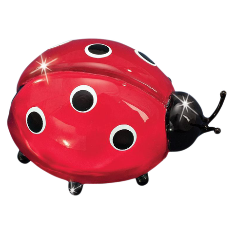 Mini Glass Ladybug Figurine Handcrafted Collectible Gift