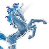 Starlight Unicorn Glass Figurine with Crystals Magical Fairytale Gift