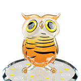 Hoot Owl Handcrafted Glass Owl Figurine for Animal Lovers