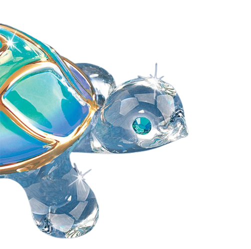 Tiffany Turtle Figurine, Handmade Glass Turtle, Home Decor, Handcrafted Gift Ideas, Crystal Turtle