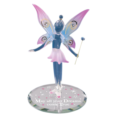 Dreams Come True Fairy Handcrafted Glass Figurine with Message