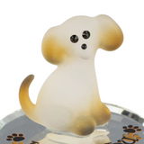 I Ruv You Puppy Figurine Cute Dog Lover Gift with Glass Base and Crystal Accents