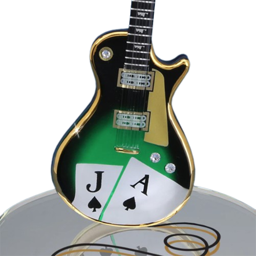 Black Jack Guitar Handcrafted Collectible Figurine