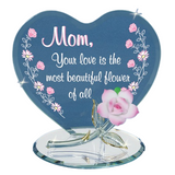Mothers Day Gift for Mom, Rose Figurine, Family Keepsake Gift, Home Decor, Handcrafted Rose, Flower Mom Gifts