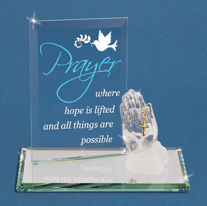 Glass Baron Praying Hands Figurine