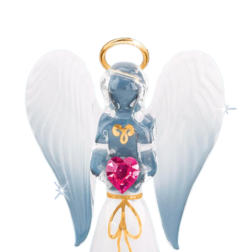 White Angel Figurine, Handcrafted Glass Angel, Crystals Angel Gift, Angel Statue, Holiday Gifts for Her/Him, Home Decor
