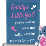 Daddy’s Little Girl Glass Bear Figurine Gift for Daughter