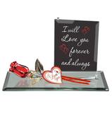 Forever & Always Rose Handcrafted Red Glass Rose with Love Message
