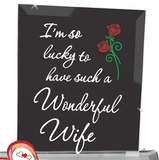 Handmade Red Rose for Wonderful Wife, Glass Figurine, I Love You Gifts, Romantic Gift for Her, Anniversary Gifts