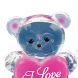 I Love You Mom Bear Handcrafted Glass Figurine Gift