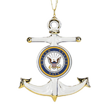 U.S. Navy Anchor Ornament Handcrafted Military Holiday Decoration