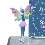 Dream and Sparkle Fairy Figurine Handcrafted Glass with Crystals