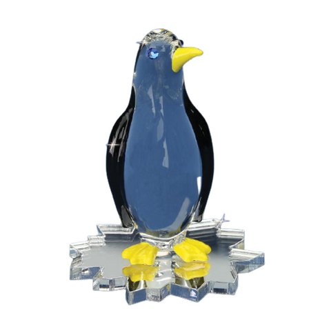 Chilly Penguin Glass Figurine Cute Winter Animal Decor