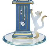Hickory Dickory Cat and Mouse Clock Fun Handcrafted Figurine