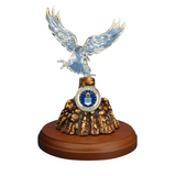 U.S. Air Force Eagle Figurine – Handcrafted Military Gift with Crystals & Gold